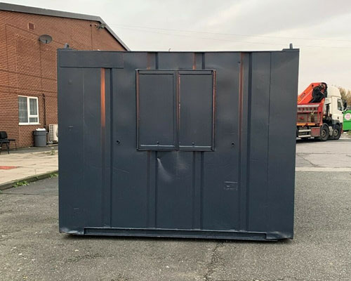 opposite view of the interior of the portable office