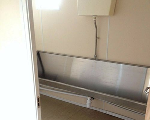 view of the male toilets