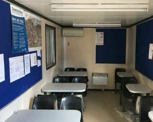 inside view of open plan canteen