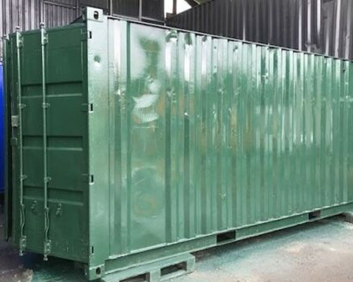 secure refurbished shipping container for sale - green