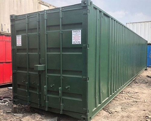 secure refurbished shipping container for sale - green